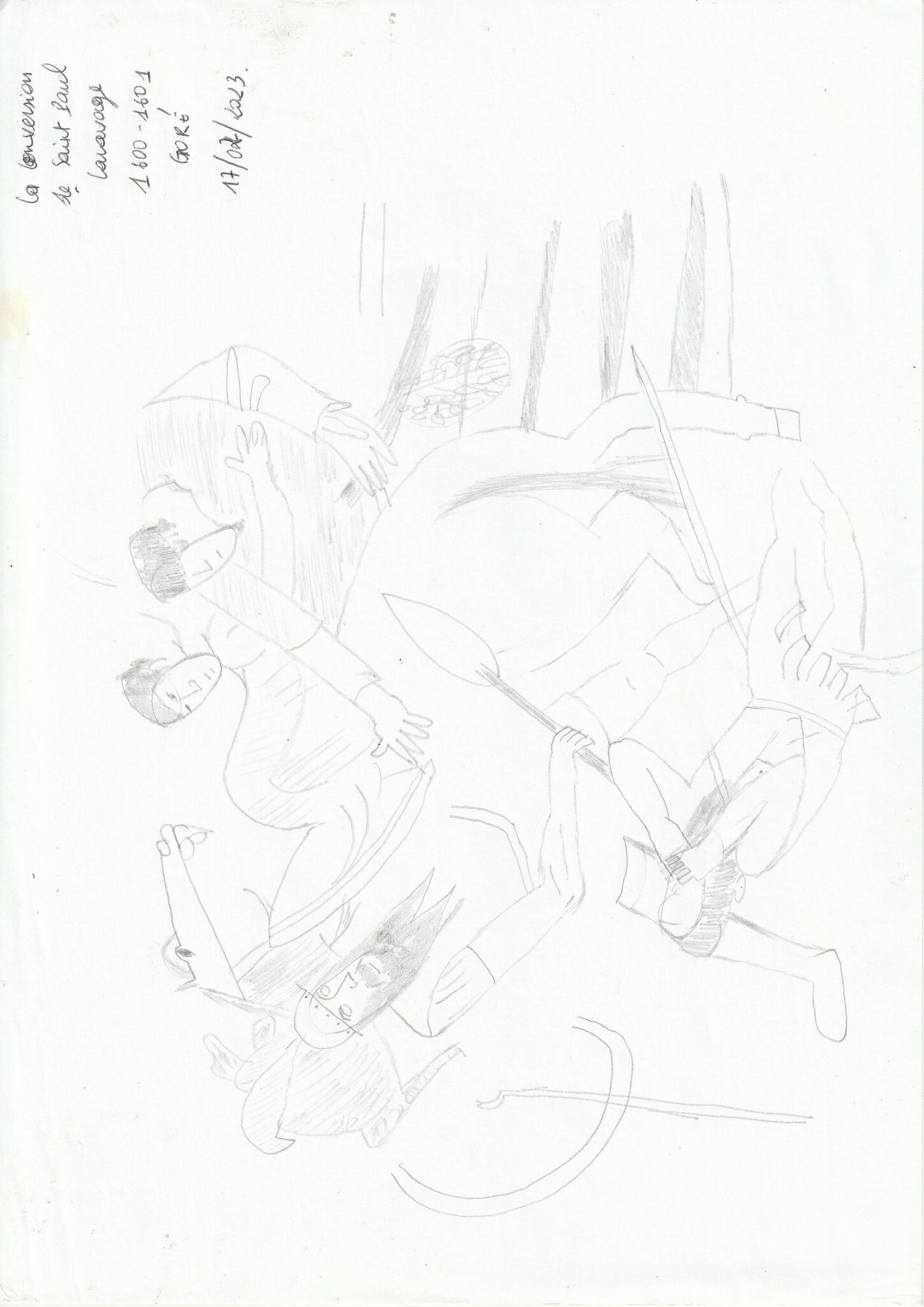 Dessin La conversion de Saint Paul de GOLI Gore Gbaka